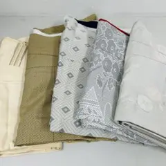 紬 着物 正絹 5着 着物まとめ売り 着物リメイク材料 S-2731