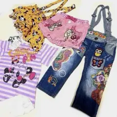 【新品】含むグラグラ110〜115cmTシャツショーパンスカートデニムパンツ４点