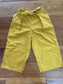 GU マスタード色 ワイドパンツ 130