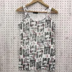Y2K インディースリーズ 古着 英字 フォトグラフィック タンクトップ