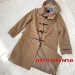 【美品】ナノ ユニバース ダッフルコート トグル キャメル 36 レディース