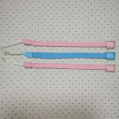 純正 wiiリモコン用 ストラップ ピンク2青1