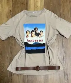 【Stand by Me】スタンド・バイ・ミー　Tシャツ　ベージュ　プリント