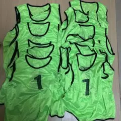 蛍光グリーン ビブス 1〜12番セット