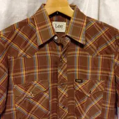 中古Leeメンズ半袖ウエスタンシャツLサイズ