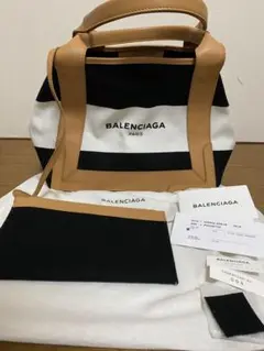 BALENCIAGA バレンシアガ ネイビーカバス Sサイズ
