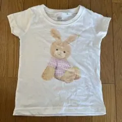 ベビー服 西松屋 EL FIN DOLL 半袖Tシャツ 80cm うさぎプリント