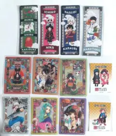 江口夏実　原画展　 特典クリアしおり　鬼灯の冷徹　 クリアカード　特典ステッカー