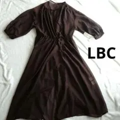 新品LBCブラウン シフォンラップワンピース 羽織り