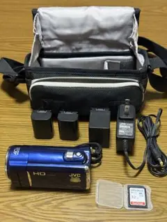JVC Everio HD ビデオカメラ 青 GZ-HM670-A