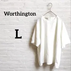 一点もの!!Worthington 【L】白、ブラウス五分袖、半袖