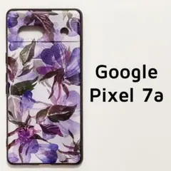 Pixel 7a ケース カバー 紫 花柄