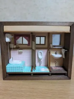 昭和レトロ、ミニチュアトイレセット