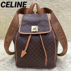 【美品 CELINE】可愛いロゴベルト リュック PVC マカダム柄