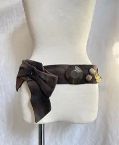 marni ウール ファブリック ベルト チャーム飾り