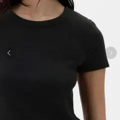 リブ GAPロゴTシャツ ブラック Sサイズ