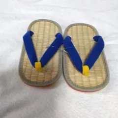 ◆夏休みセール◆即購入OK◆青と黄色の草履 約15cm