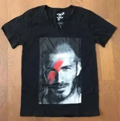 新品 デイビッド ベッカム Vネック Tシャツ 黒 S