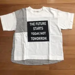 branshes ワイドシルエット切り替えプリント Tシャツ 130cm