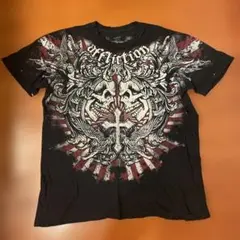 Affliction スカルグラフィック Tシャツ L