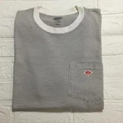 ＜DANTON＞ BORDER LOGO TEE/44 オーバーサイズ クルーN
