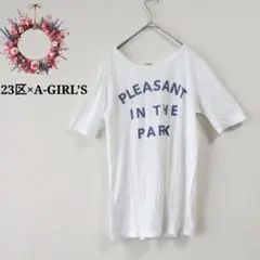 23区×AGIRLS◇プリントTシャツ コラボ カットソー コットン 38