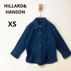 HILLARD&HANSON XS 七分袖 ストレッチデニムシャツ ジャケット