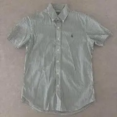 Polo Ralph Lauren 半袖シャツ グリーンストライプ