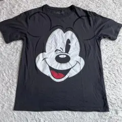 海外古着　ディズニーランドパリ　ミッキーマウス　ビッグフェイス　Tシャツ　L
