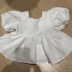 ホワイト パフスリーブ ブラウス