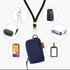 ブラックストラップ付きスマートフォンケース 新品未使用✨男女兼用プレゼント旅行