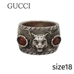 GUCCI グッチ 925 ガーデンキャット リング キャットヘッド 18サイズ