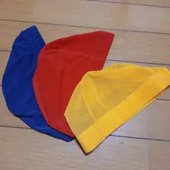 水泳帽 3色セット メッシュ