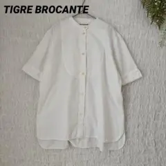ティグルブロカンテ バンドカラー コットン シャツ ボザムシャツ 日本製