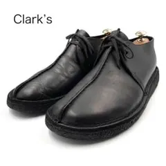《超美品》Clarks クラークス トレック 本革 レザー ブラック US8