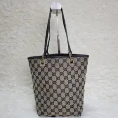 グッチ✨ トートバッグ ワンショルダー キャンバス GG レザー ミニトート 革