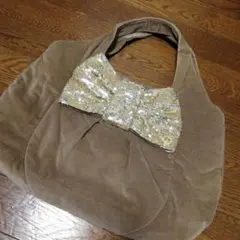 12超美品 アンテプリマ ハンドバッグ リボン スパンコール