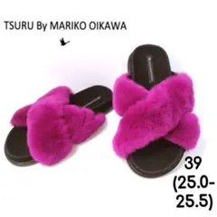 TSURU by MARIKO OIKAWA ファー クロス サンダル 紫