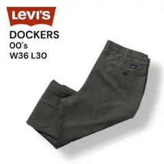 00s Live's DOCKERS 2タックワークパンツチノ36×30ブラウン