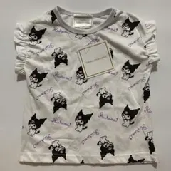 新品タグ付き サンリオ　クロミTシャツ　100 ピンク　袖フリル　半袖　総柄
