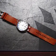 DIESEL メンズ 時計 レザー ベルト