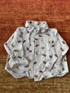 BREEZE ホットドッグ柄シャツ 80