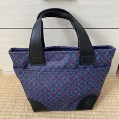 ネイビー ロゴトートバッグ 中型