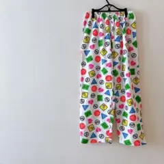 0215 カラフル 交通標識 プリントパンツ ズボン 部屋着 リラックス