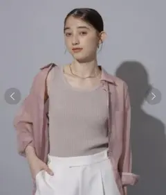 Rirandture リランドチュール シアーシャツ ピンク サイズ1 S