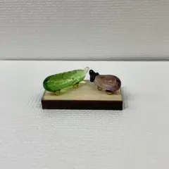 ガラス細工　精霊馬セット（木台付）