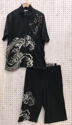 絡繰魂　セットアップ　ジャージ　鳳凰刺繍　光沢　ベロア　ゴールド　上下XL 2025年最新】絡繰魂 セットアップの人気アイテム - メルカリ