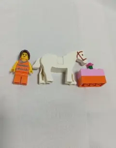 レゴ ミニフィギュア 馬と花のブロック付き