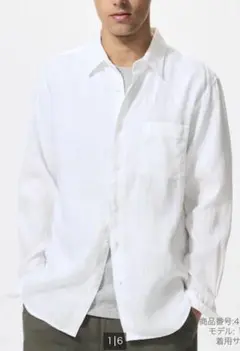 UNIQLO/ユニクロ/メンズ/プレミアムリネンシャツ/ホワイト/S