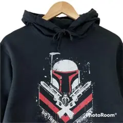 《USA古着》STARWARS ボバフェット 黒 ビッグシルエット パーカー